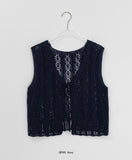 Segon Punching Ribbon Knit Vest