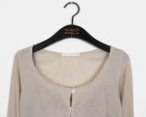 Butin Strap Check Sleeveless Cardigan Set