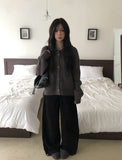 Kazin Corduroy Adjust Snap Brushed Wide Pants