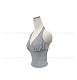 Cheek Shirring Glam Halter Sleeveless