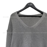 Elbow Damage V-neck Loose Fit Knitwear