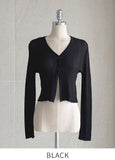 Select Two Button Summer Ribbed Cardigan
