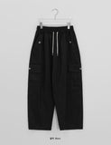 Ryuson Cargo Cotton Banding Balloon Wide Pants