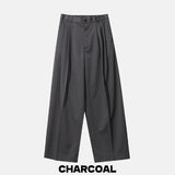 Modern three-tuck wide slacks