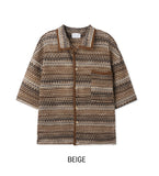 Wavy Bohemian Mix Short Sleeve Shirt