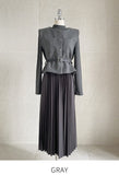 Jewel Vest Combi Pleated One Piece Set (Belt Set)