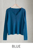 Army V Round Ribbed Knit Cardigan