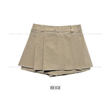 Marty Cotton Pleated Layered Skirt Pants