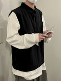 Coil collar open vest