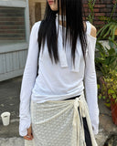 SCARF LONG SLEEVE TOP