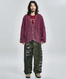 Cable Washed Cardigan