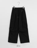 [Unisex] Liebden Keyring Nylon Banding Cargo Wide Pants