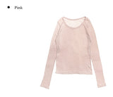 [1+1][MADE] Hanky Tencel Layered See-through Long Sleeve T-Shirt