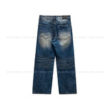 Innit Embo Dirty Wash Straight Denim Pants