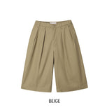 Stool side deep tuck chino pants