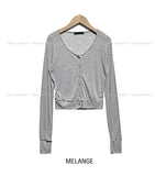 [U-BASIC] Summer snap button see-through cardigan