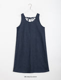 Suu Ribbon Denim Sleeveless Long One Piece