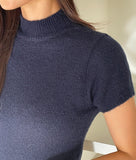 [10% wool] Baon Boucle Semi Turtleneck Knit Cardigan Set