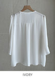 Carriet Chiffon Tie Three Quarter Blouse