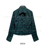 Mons Pocket Check Crop Shirt