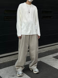 Solid Two-Tuck Cotton Pants