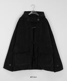 Taomi Fleece Corduroy Duffel Hood Half Coat