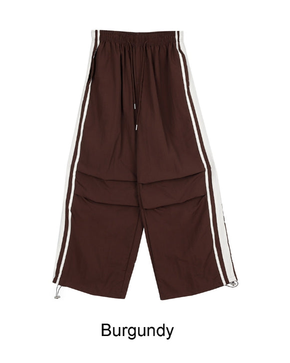 【SATIIIZ】Rehole Track Nylon Pants Rehol track nylon pants - satiiiz