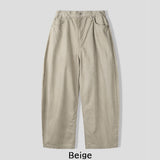 Nowell Back-Banding Cotton Wide Pants