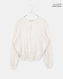 Pimu Basic Round Neck Loose Fit Long Sleeve Knit Cardigan