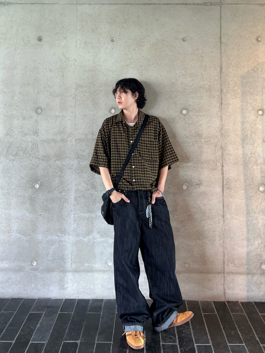 【KOOLOSET】Non-fade raw wide denim KOOLOSET (クロゼット) - ノンフェードローワイドデニム / Non
