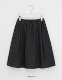 Hilton Peach Fuzz Pleated Banding Midi Skirt