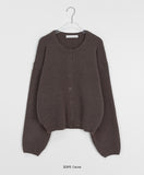 Oyui Color Round Basic Knit Cardigan