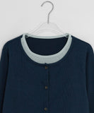 [BAONHAUS] Pelky Layered Rib Cardigan