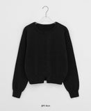 Qkel Color Round Knit Cardigan