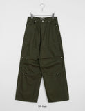 [unisex] Aruco incision rivet cotton wide pants