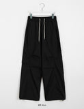 [unisex] Ronbu Banding Pin Tuck String Parachute Pants