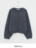 Himude Bokashi Color Round Knit Cardigan