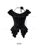 Bloom Corsage Frill Blouse