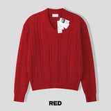 Croa Cable V-Neck Crop Knit