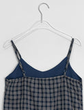Ranmin Check Summer Sleeveless Layered One Piece
