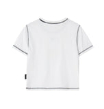 Reverse Stitch Crop T-shirt
