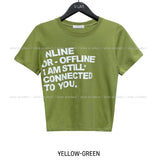 Steel U lettering cropped short-sleeved