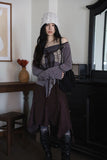 Antique Aru Off-Shoulder Cardigan
