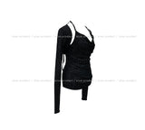 Jatte Dot Drape Halter Sleeveless Bolero Set