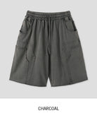 Pio Stud Double Knee Washed Bermuda Pants
