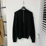 Mix half zip-up knit