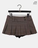 Daffel Check Pleated Mini Skirt