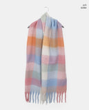 Kemin Thick Check Color Matching Long Muffler