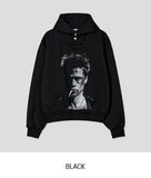 B-Pit Print Snap Balloon Crop Hoodie