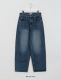 [unisex] Wensi Vintage Cat Washing Wide Denim Pants